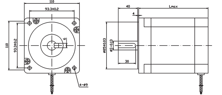 三相步進(jìn)電機(jī)-三相步進(jìn)電機(jī)接線(xiàn)圖 110mm